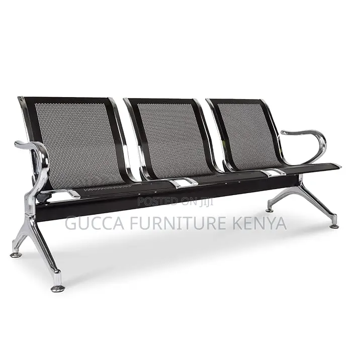 Office Chairs: Hospital 3-Link Waiting Bench With Arms