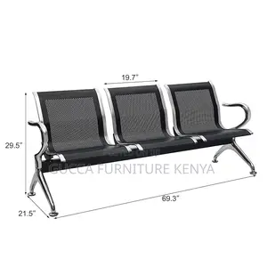 Office Chairs: Hospital 3-Link Waiting Bench With Arms