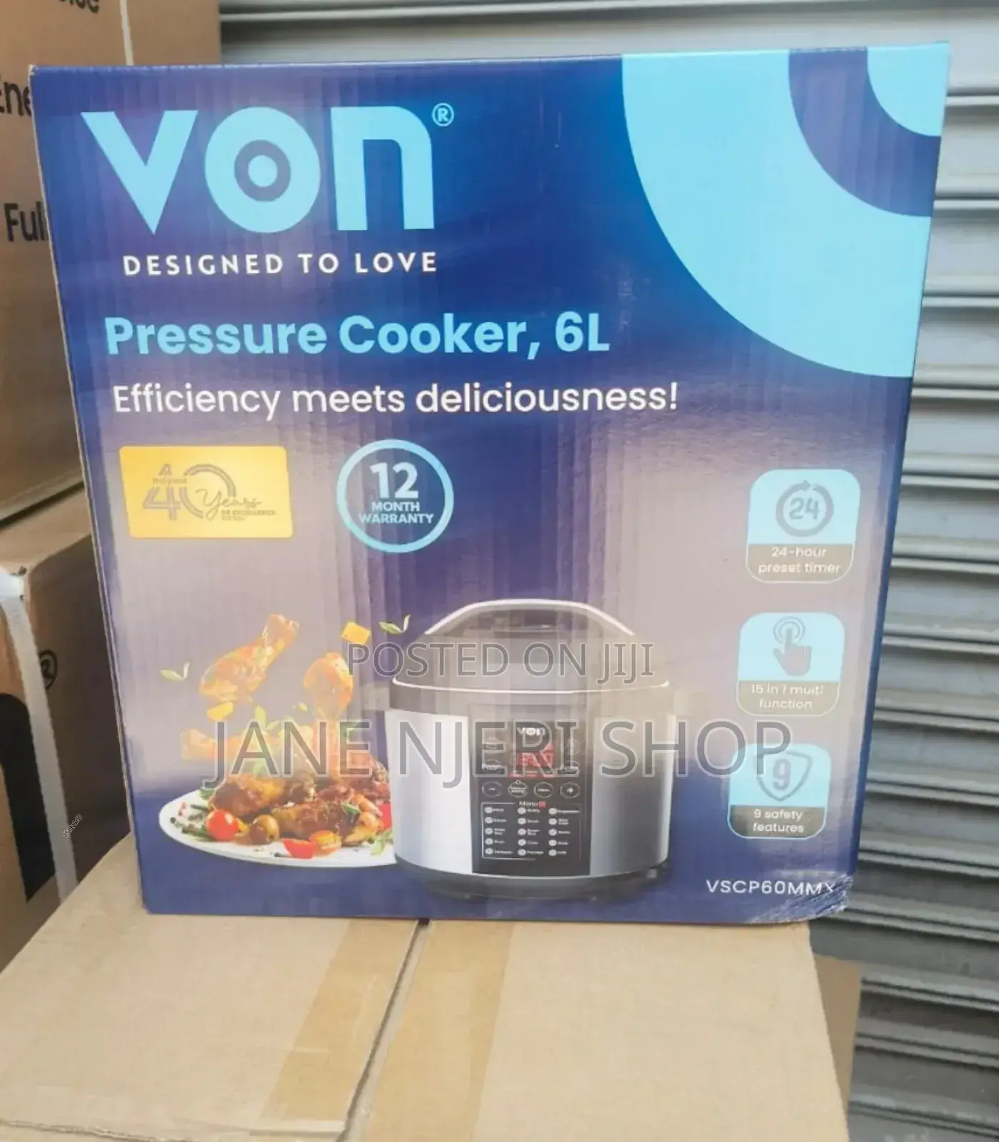6 Litres Von Pressure Cooker v/N6l