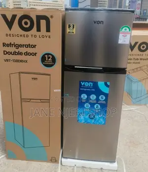 VON Double Door Refrigerator VRT/138L