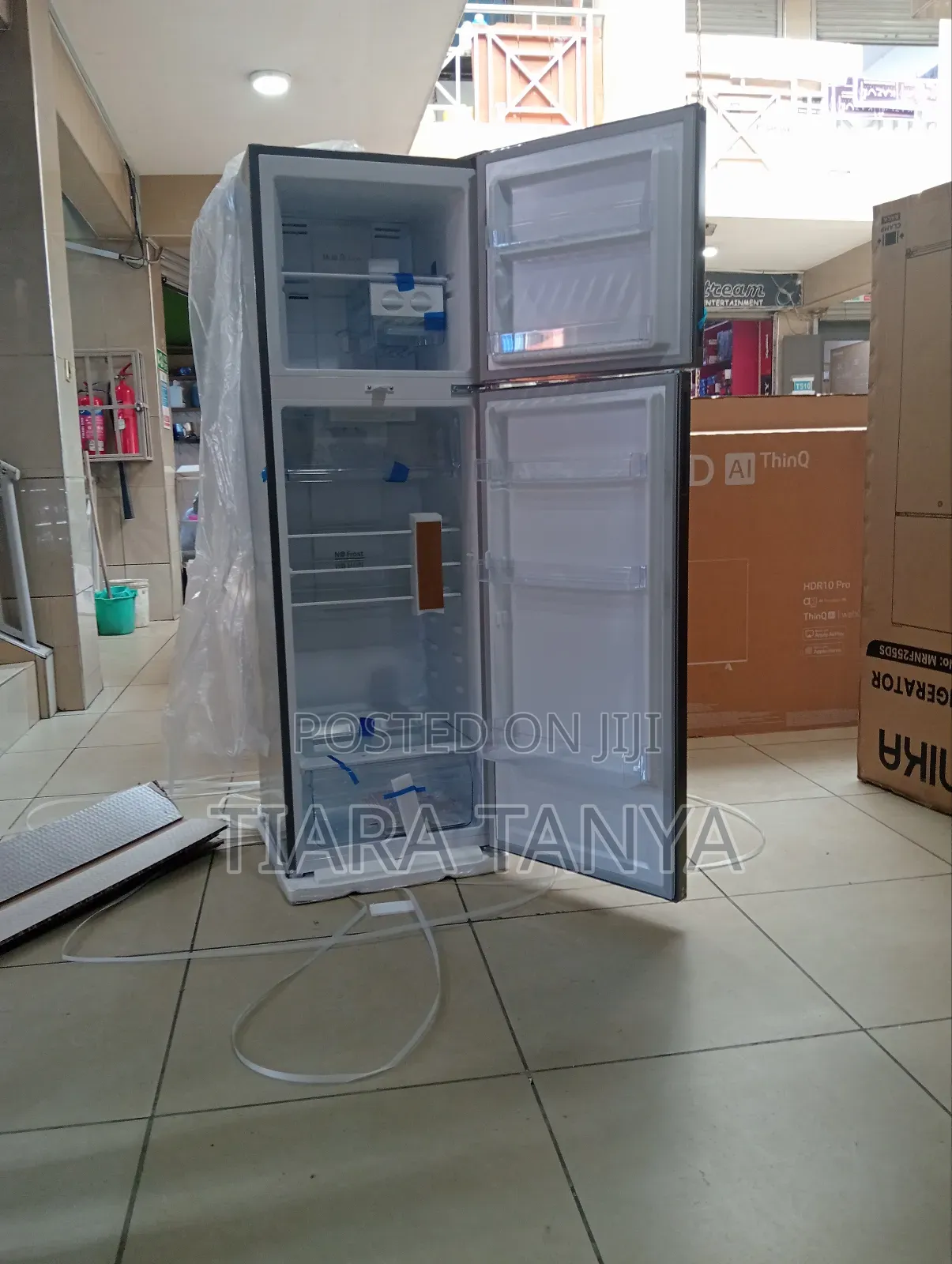 Mika Fridge, 255l, 2 Door (Frost Free), Dark Silver