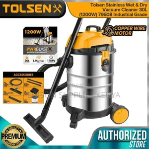 Tolsen Wet Dry Vacuum Cleaner 30l Stainless (1200w)