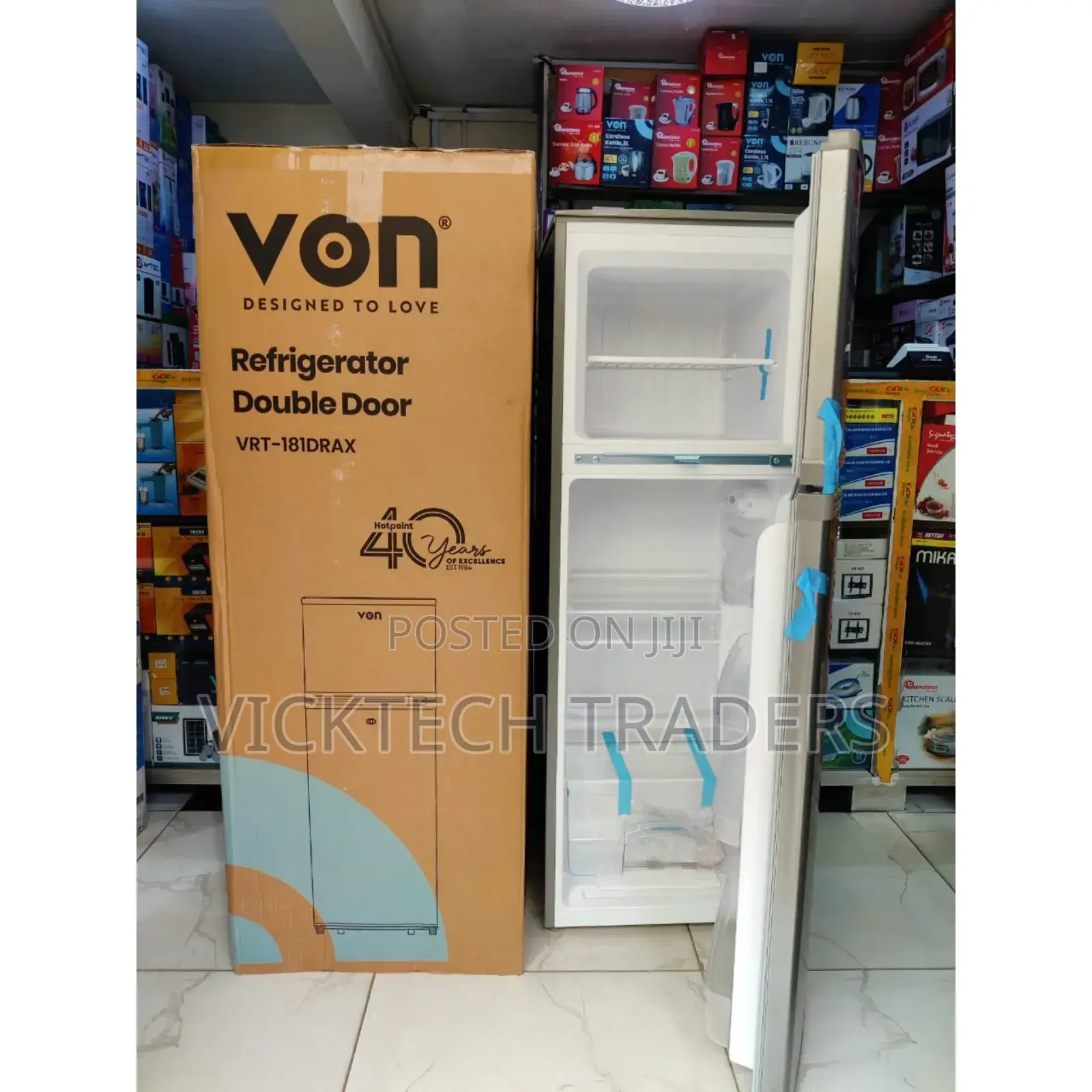 Fridge/Von Double Door 181litres Direct Cool