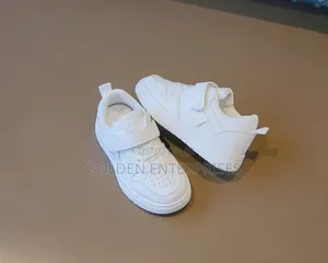 All White Kids Sports Shoes 21-38