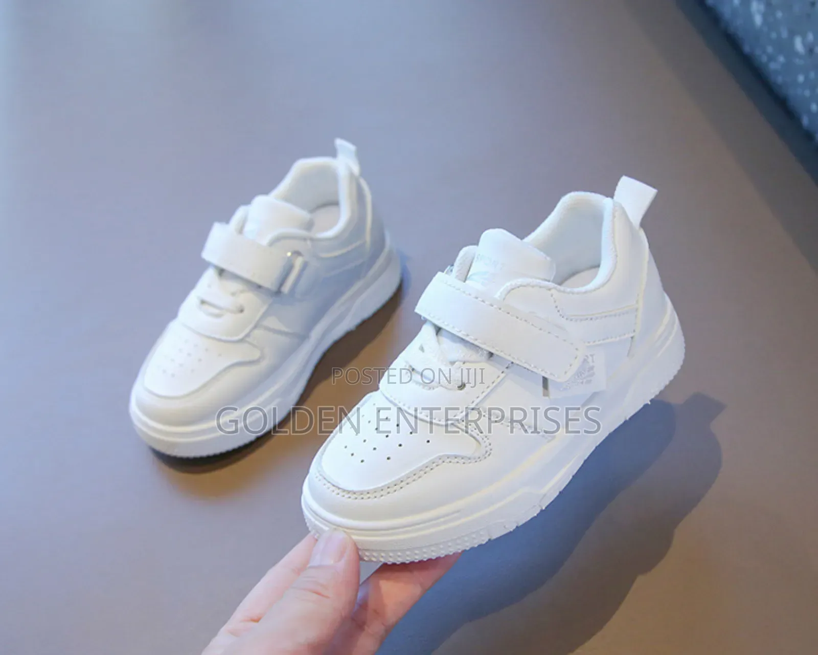All White Kids Sneakers Shoes 21-38