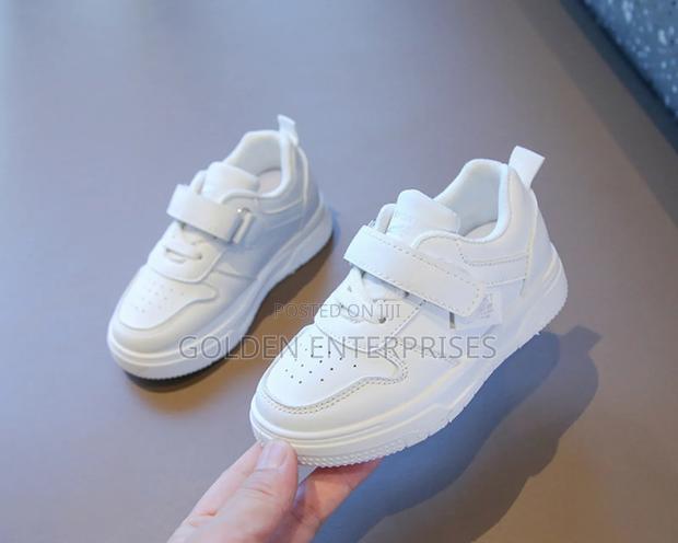 All White Kids Sneakers Shoes 21-38