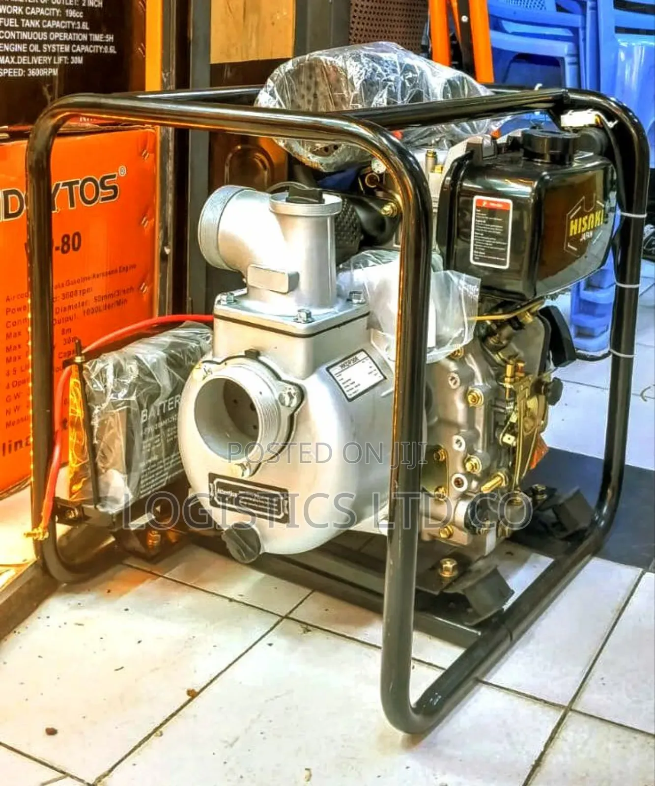 Hisaki 3 Inch Key Start Diesel Water Pump 7 Hp Engine