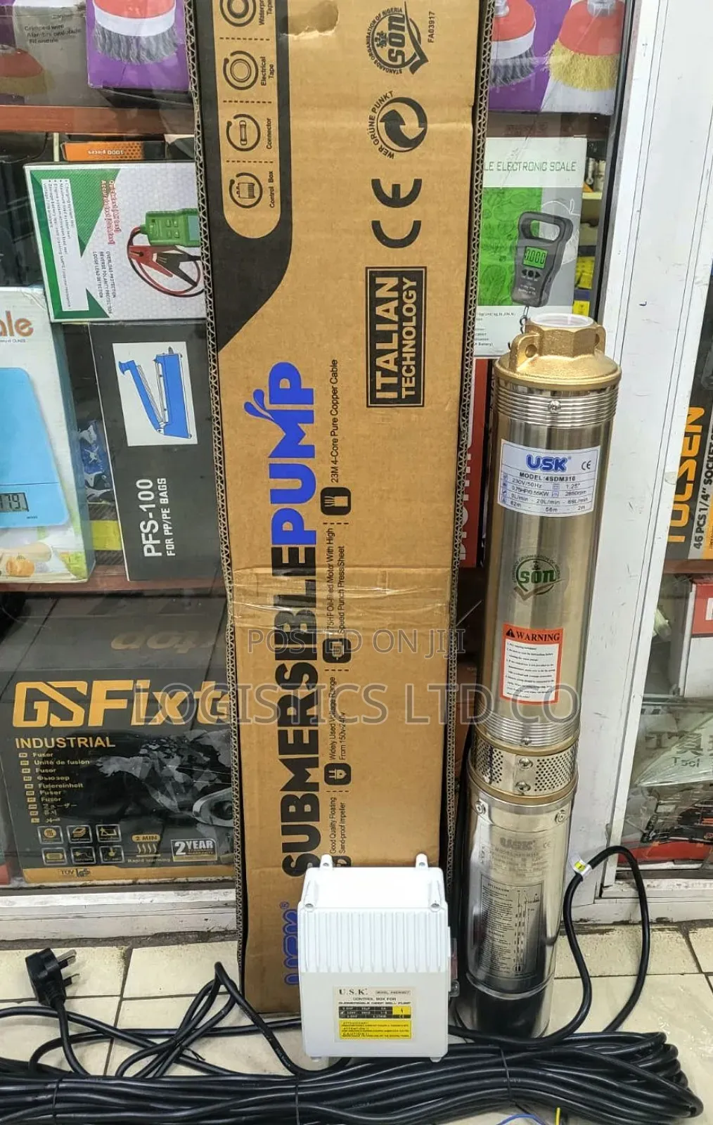 0.75 Hp Submersible Pump 63m Head 30m Cable
