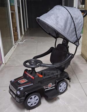 Black Push Ride on Car With Canopy - thumbnail 2