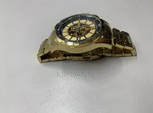 Elgin Auto Chronograph Skeleton Stainless Steel Watch