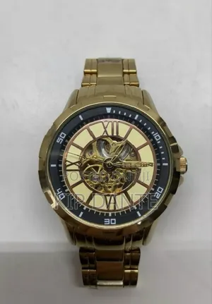 Elgin Auto Chronograph Skeleton Stainless Steel Watch