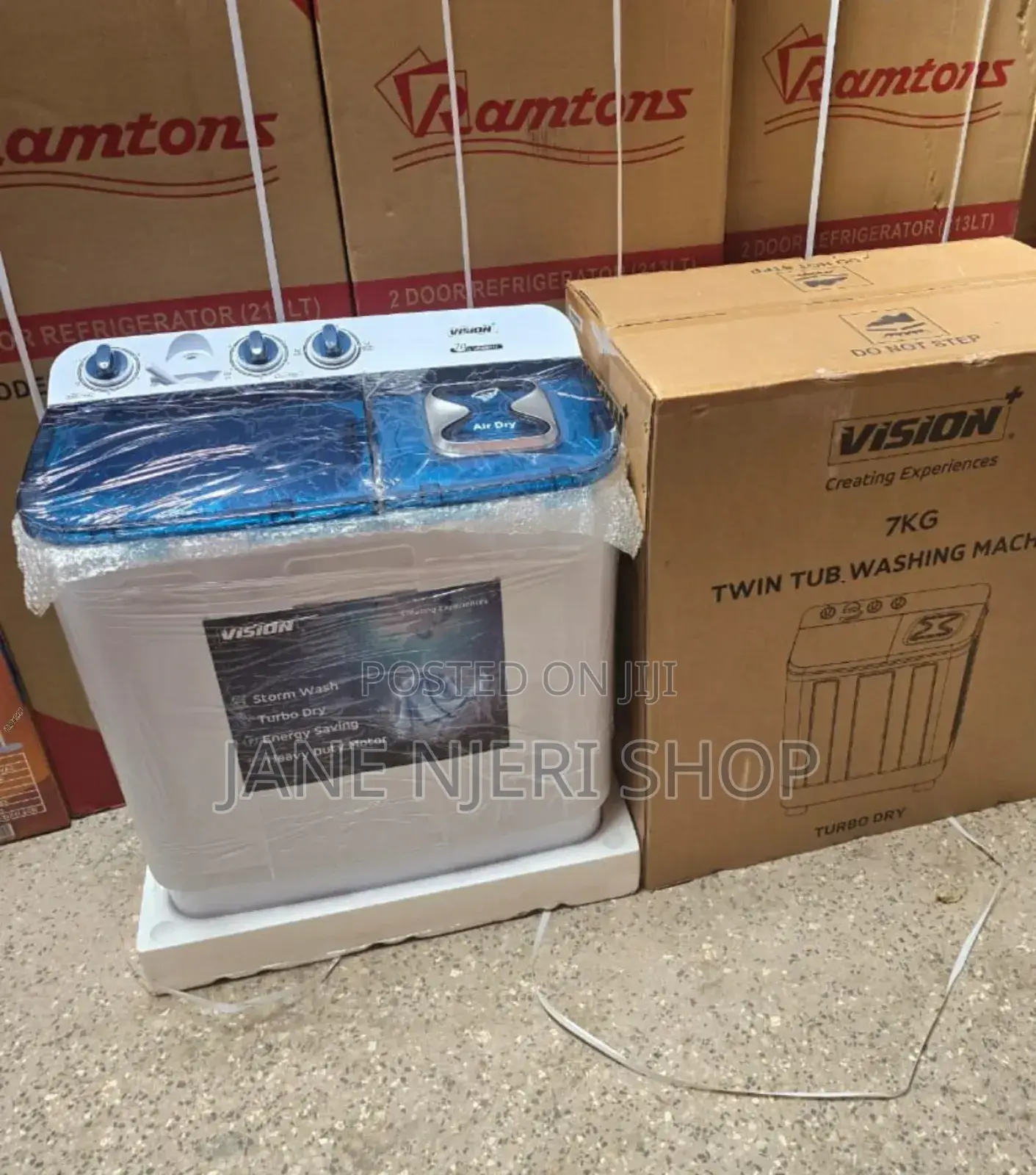White Vision 7kgs Twin Tub Washing Machine v/N7kg