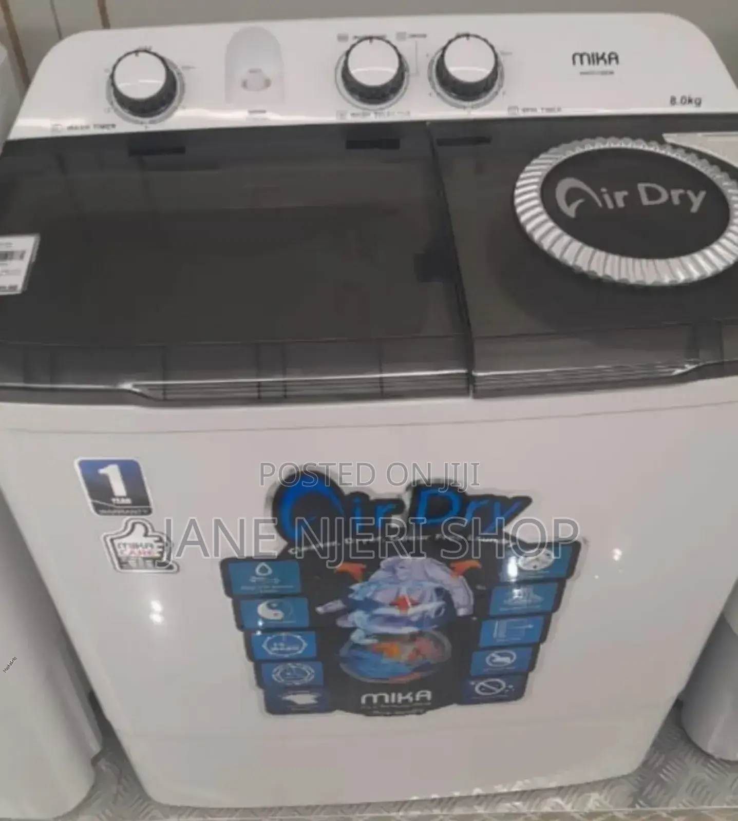 Mika 8kgs Twin Tub Washing Machine M/Ka
