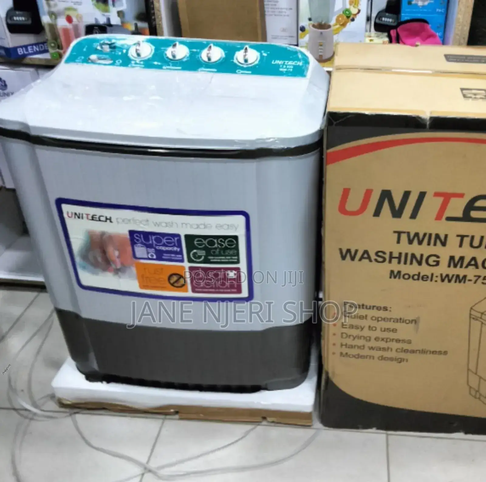 Unitech 7.5kgs Washing Machine/Dual Action U/Wm