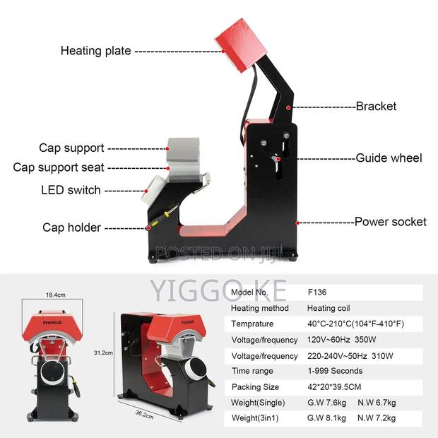 Cap Heat Press Machine – Reliable, Durable, and Efficient! - thumbnail 3