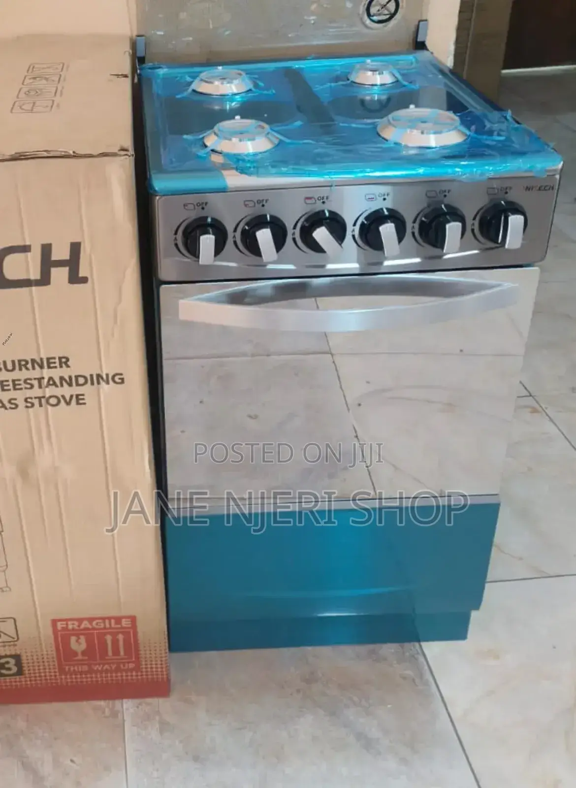 Silver 50*55 Unitech Full Gas Freestanding JET Autoignition