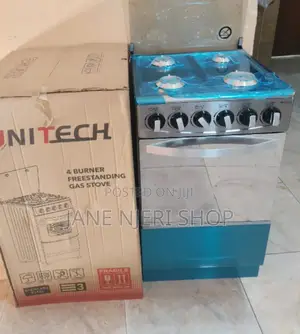 Silver 50*55 Unitech Full Gas Free Standing Gas Cooker