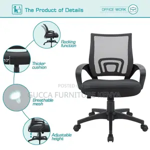 Office Chairs:Clerical Mesh Computer Desk Chair With Armrest