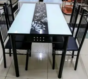 White Executive 4 Sitter Dinning Table E/D-01