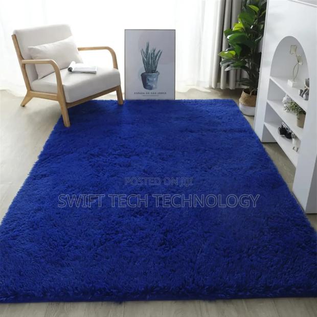 Fluffy Carpets / Blue 5×8 Carpet - main view