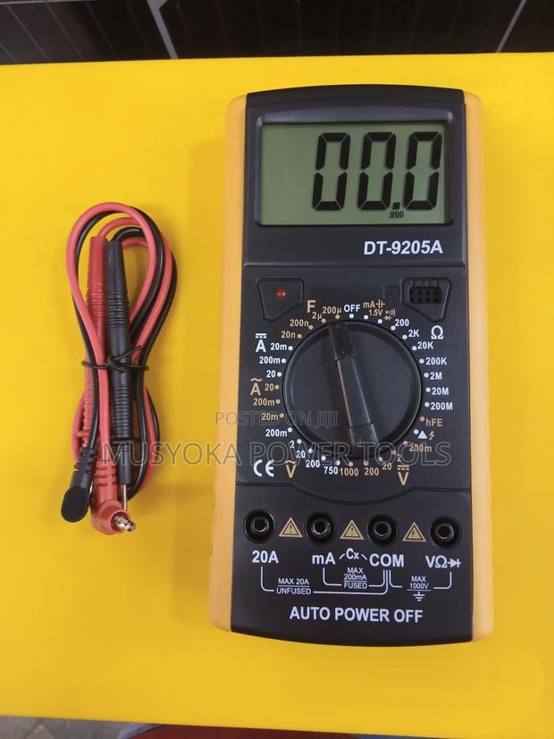 Digital Multimeter LCD AC/Dcr Resistance Capacitance Yellow