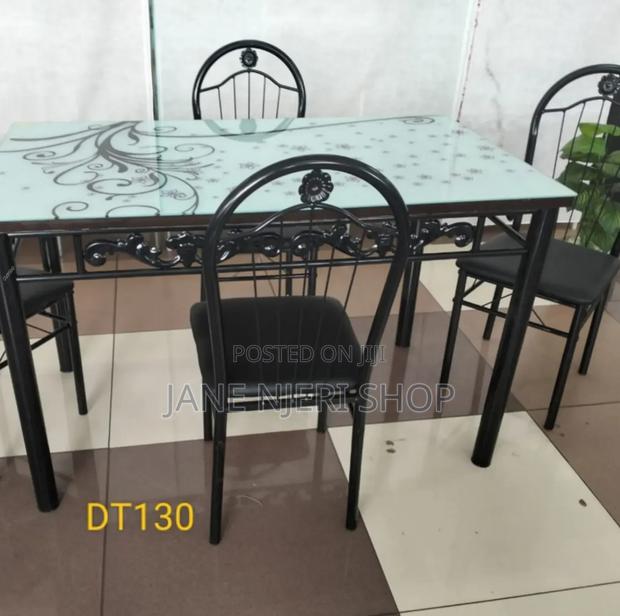 Executive White 4 Sitter Dinning Table DN-04 - main view