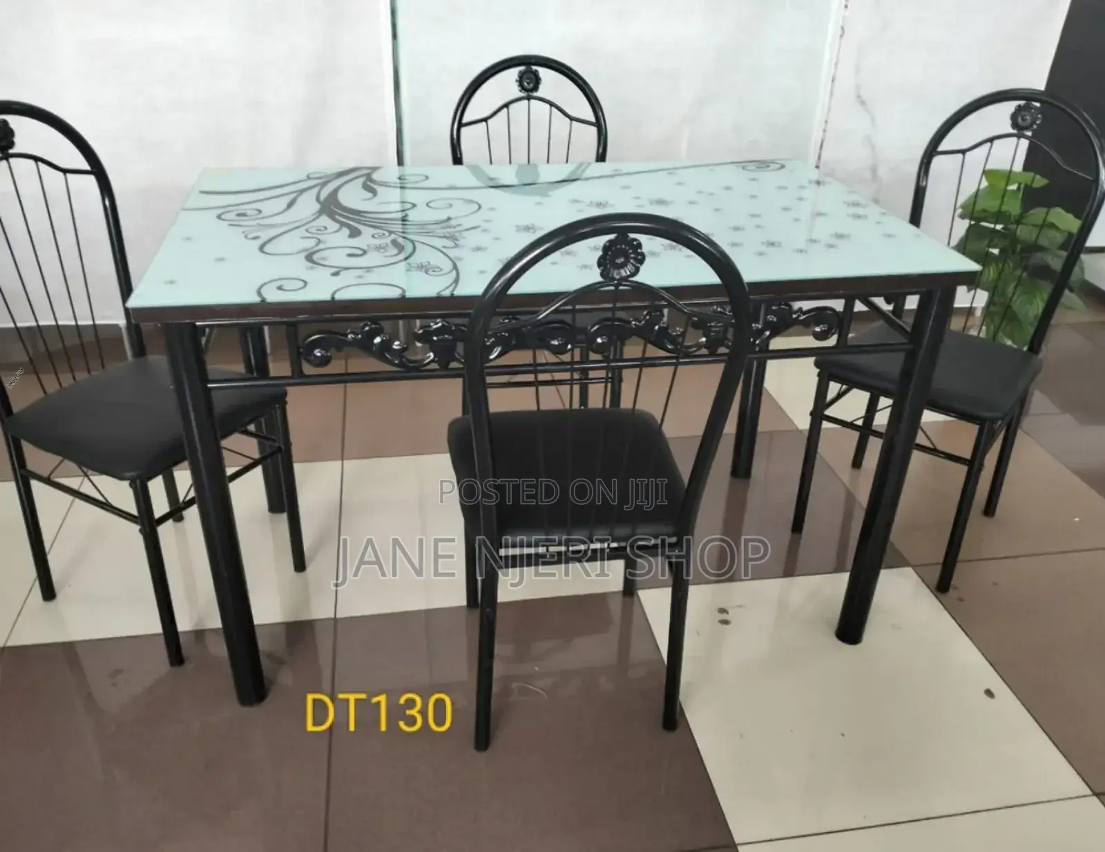 Executive White 4 Seats Dinning Table DN-04