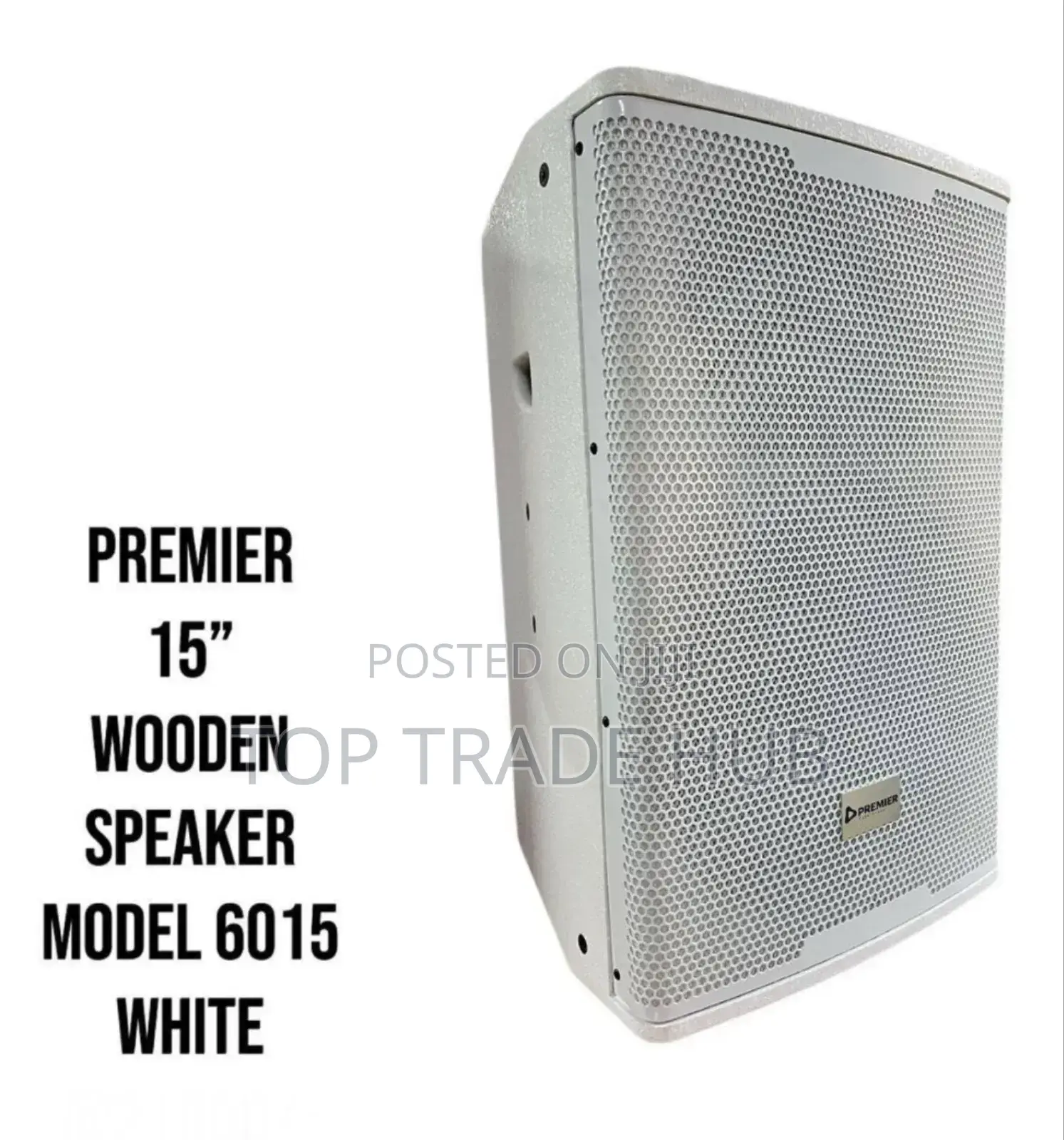 New Model Premier 6015 15 Inch White Wooden Speaker