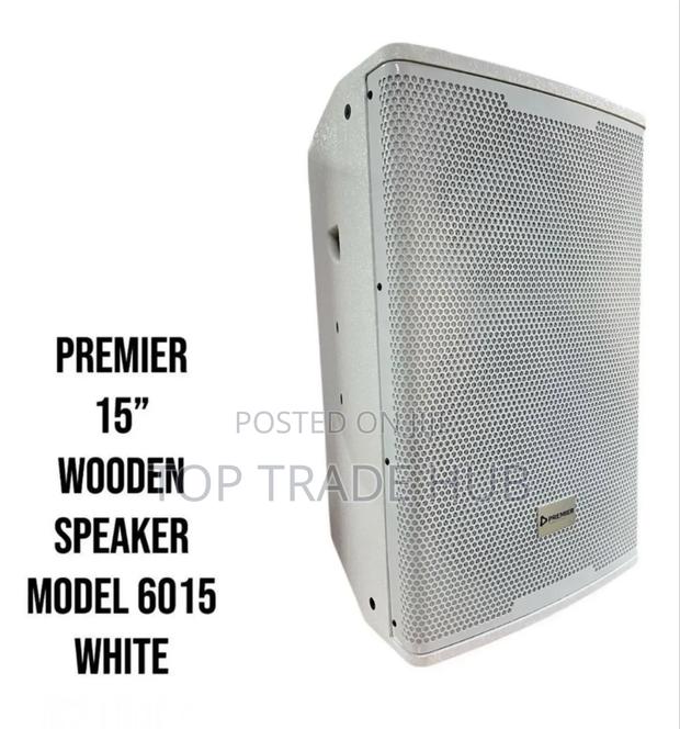 New Model Premier 6015 15 Inch White Wooden Speaker