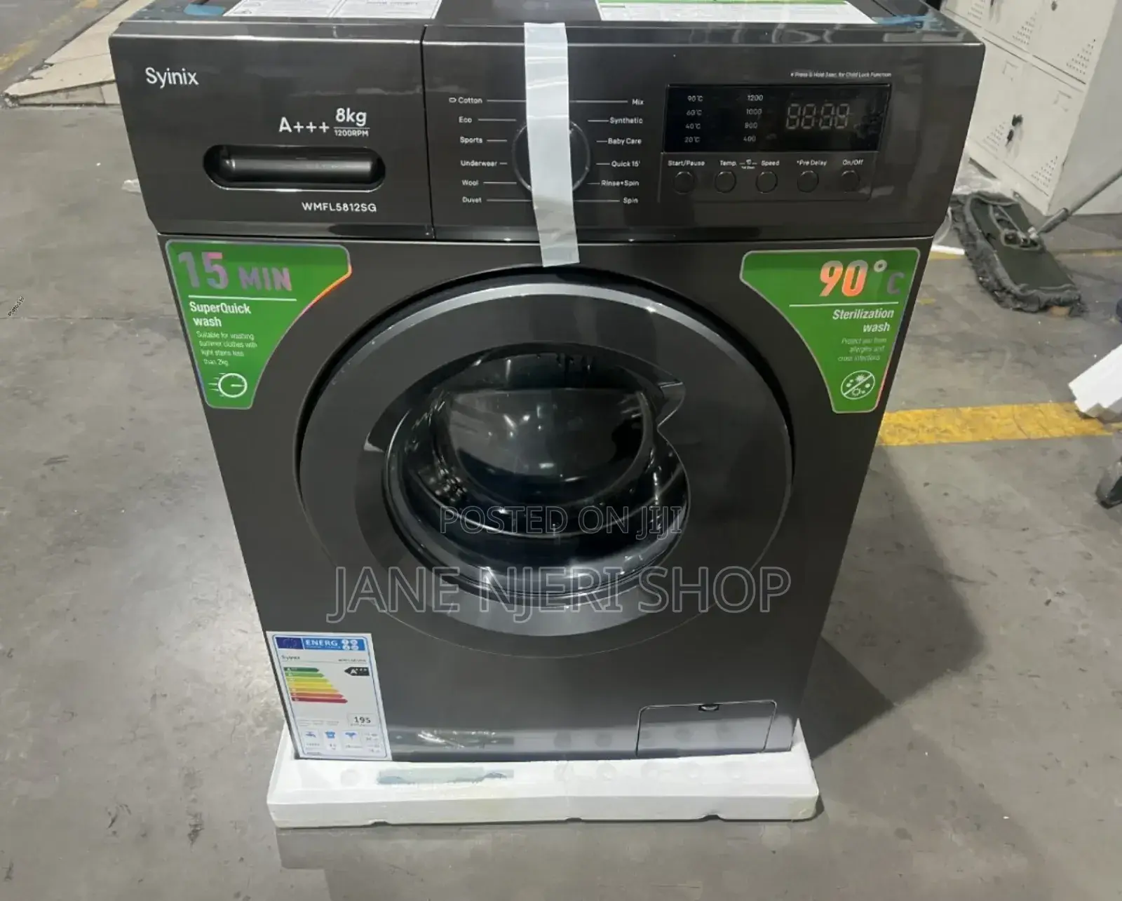 Syinix 8kgs Front Load Heavy Duty Washing Machine S/8kg
