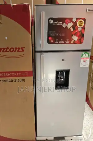 Ramtons RF/130- 213L 2 Door Direct Cool Fridge+ Dispenser RT