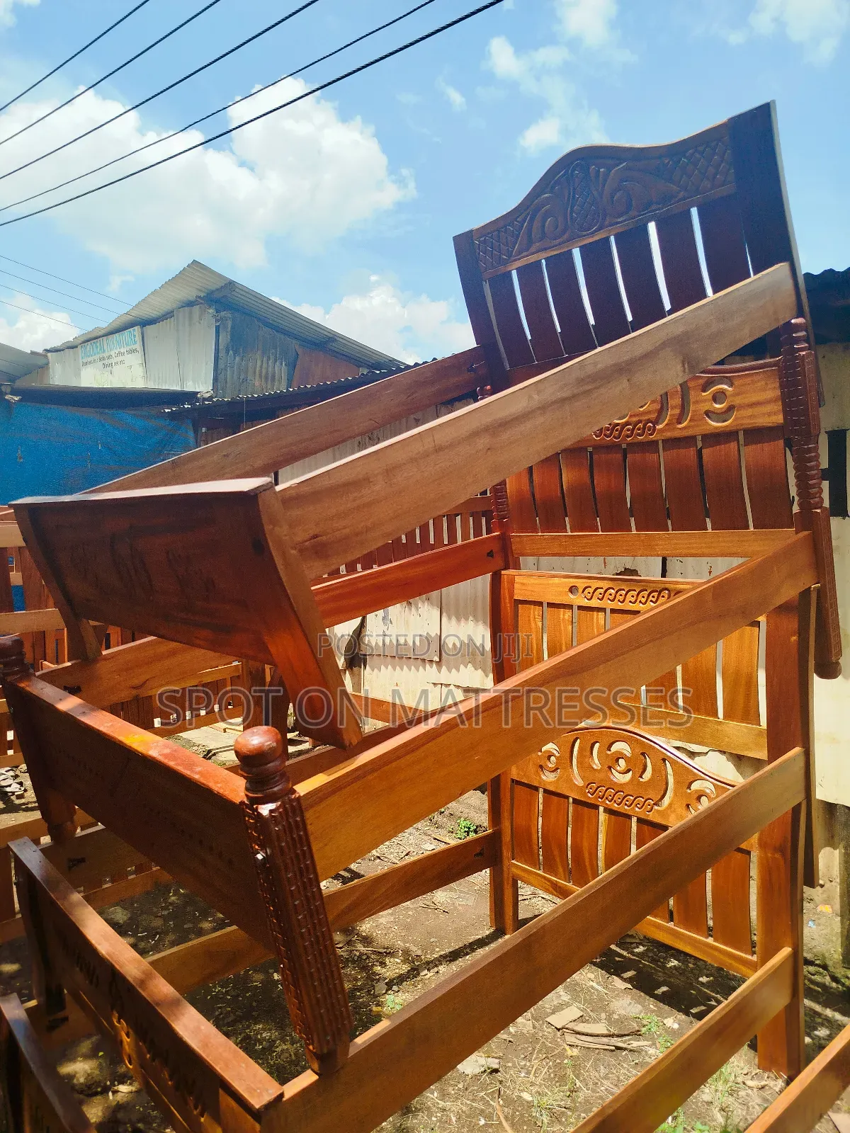 5by6 and 6by6 Mahogany Beds + Free Delivery.