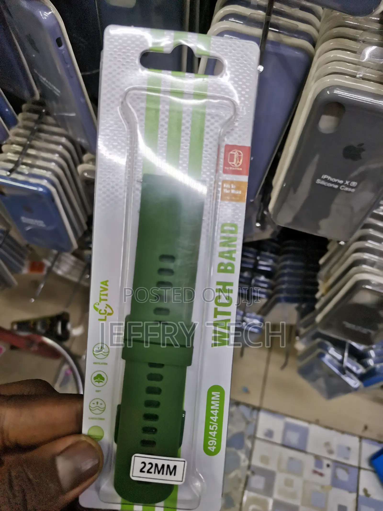 22mm Silicone Watch Band -Green