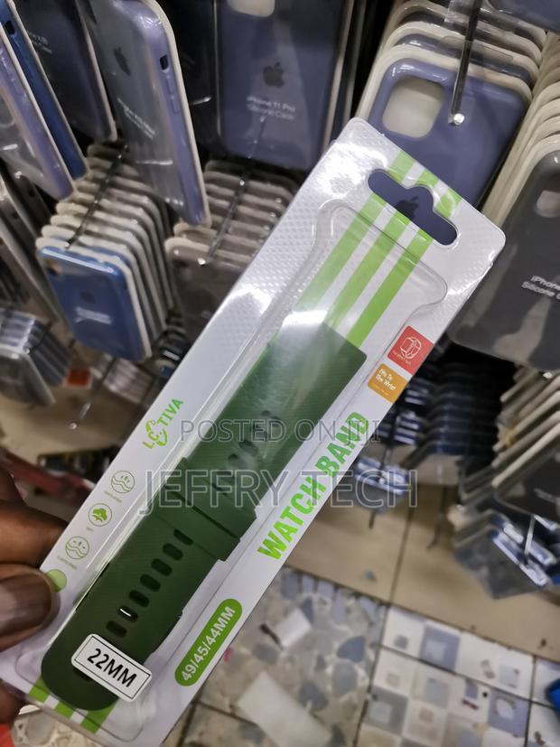 22mm Silicone Watch Band -Green - thumbnail 2