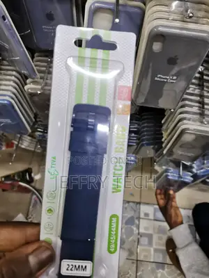 22mm Silicone Watch Band -Blue