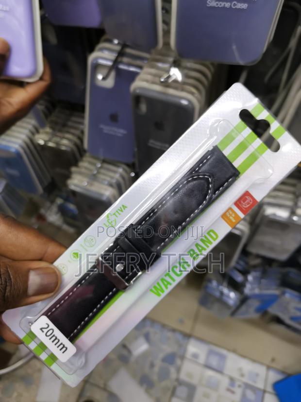 Leather Straps Quick Release Spring Bars -20mm-Black - thumbnail 3