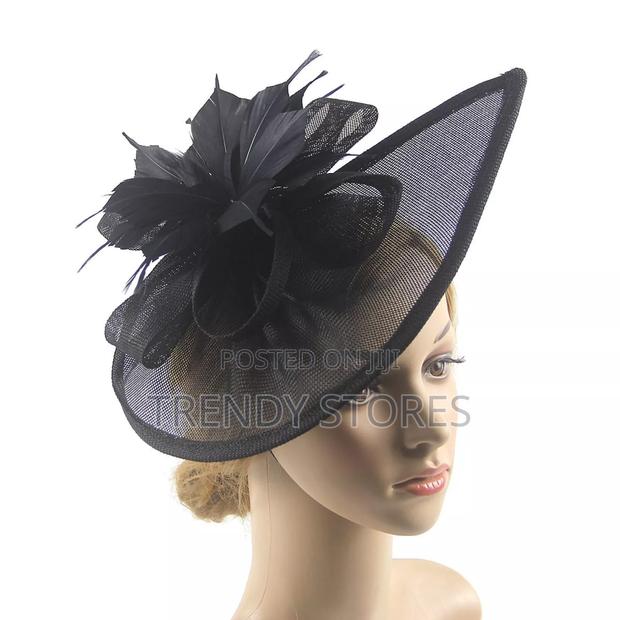 Black Elegant Flower Fascinator - thumbnail 3