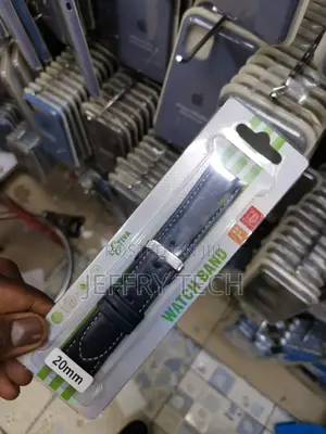 Leather Watch Bands Watch Straps for Men Women- 20mm-Black