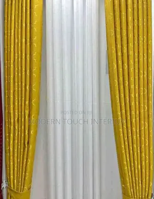 Mustard Printed Curtains