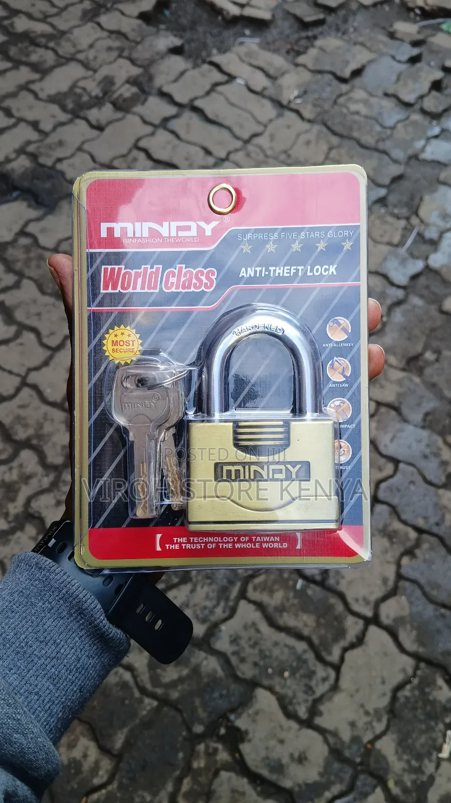 New Mindy Padlock 5 Star 3 Keys Most Secure Padlock