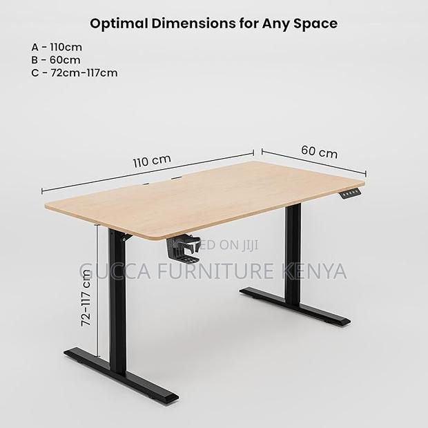 Office Tables:1200mm Ergonomic Height Adjustable Office Desk - thumbnail 2