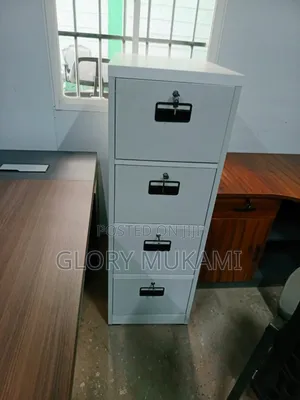 4 Drawer White Filling Cabinet