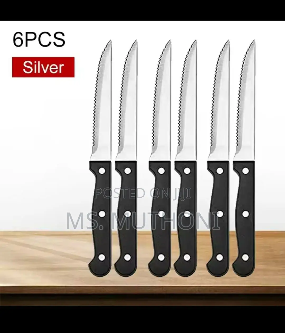 6 Stainless Steel Serrated Steak Knife *