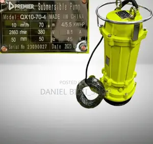 Premier Submersible Mining Pump 5.5hp 70m 3 Phase