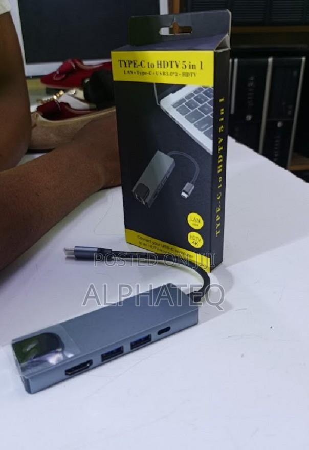 Type-C to HDTV 5 in 1 Multiport Adapter With Ethernet