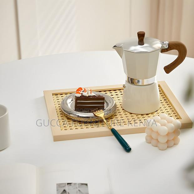 Dining Tables: Round Modern Marble Manufactured Dining Table - thumbnail 3