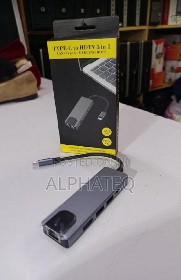 5 in 1 USB Type C Hub USB C With Ethernet Port