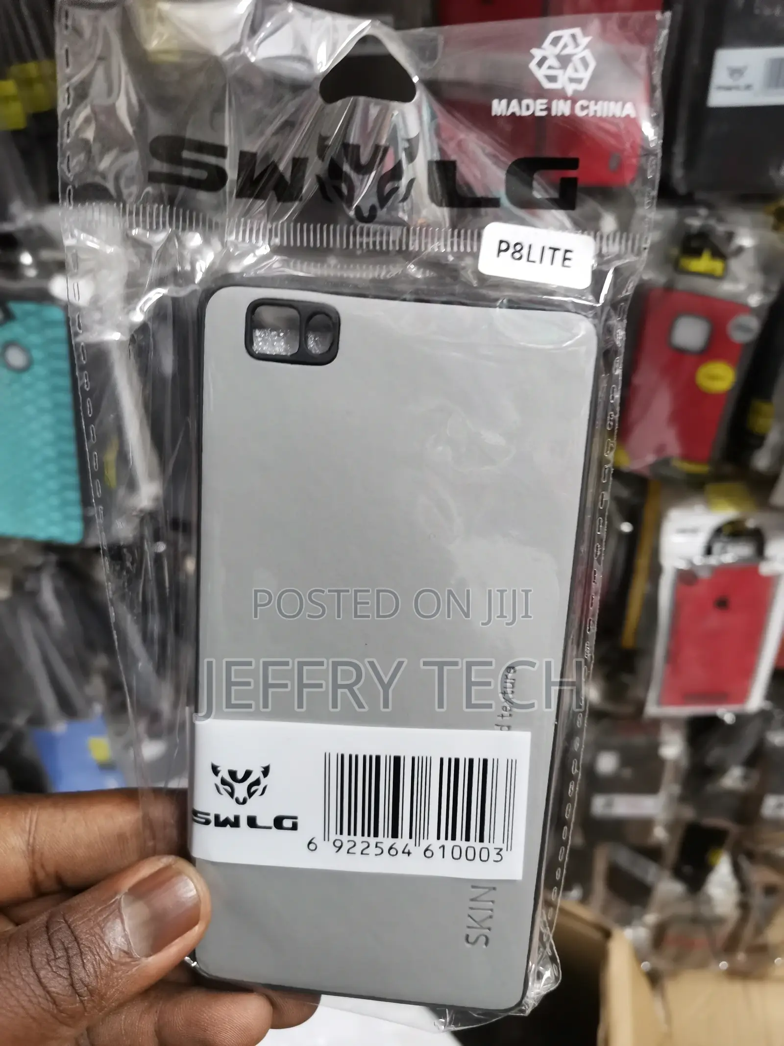 Soft Silicone Case for Huawei P8 Lite Drop Protection-Gray