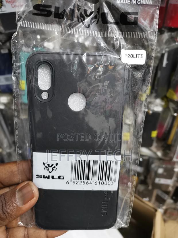 Huawei P20 Lite Silicone Gel Rubber Soft Touch Cover -Black