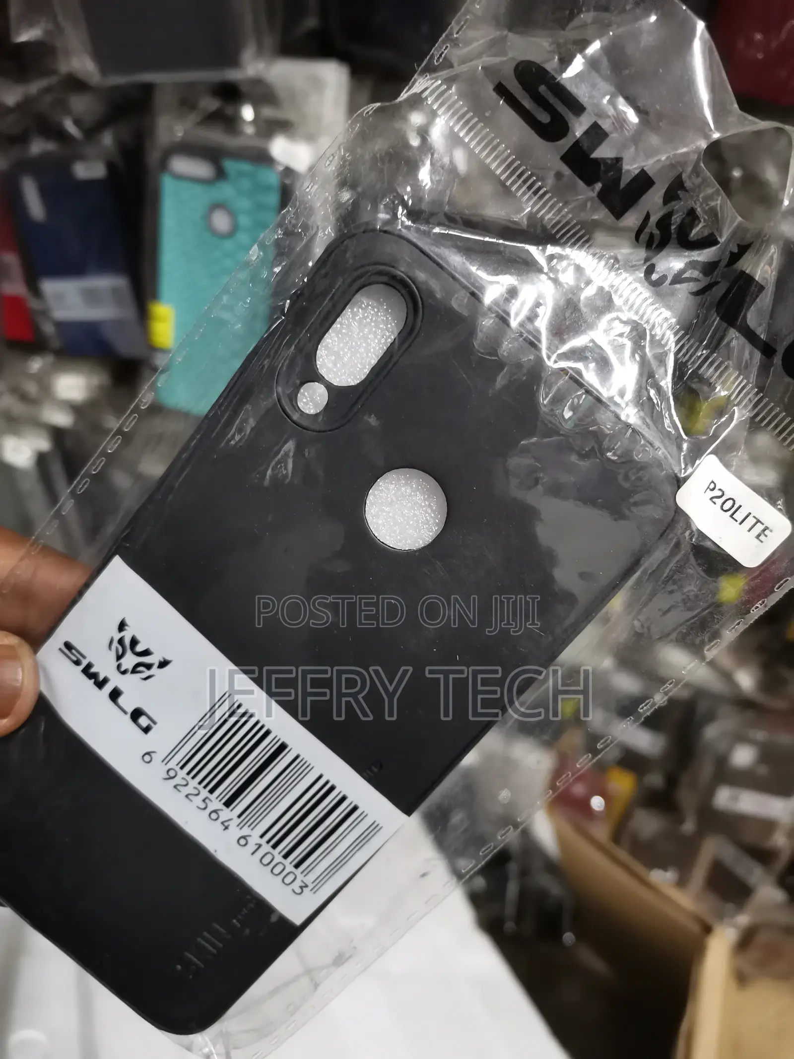 Huawei P20 Lite Silicone Gel Rubber Soft Touch Cover -Black
